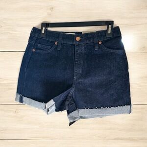 🆕 Universal Thread Shorts Womens 6/28R Blue Vintage Midi Cut-Off Stretch Denim